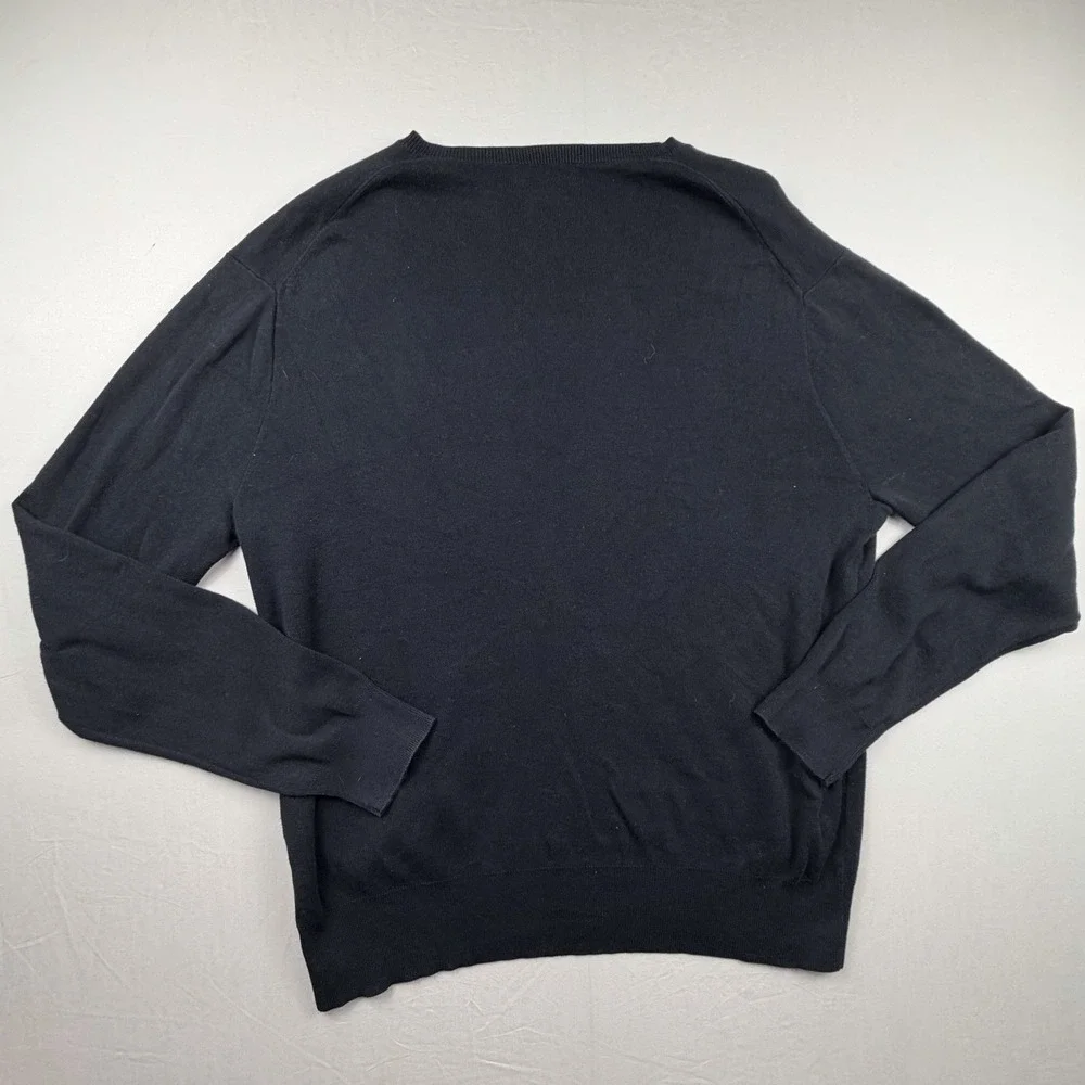 Polo Ralph Lauren Sweater Mens Large V‎ Neck Pullover Purple Pony Pima Cotton